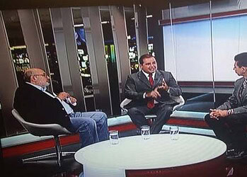 Jornalistas Heródoto Barbeiro e Ricardo Kotscho entrevistaram o governador