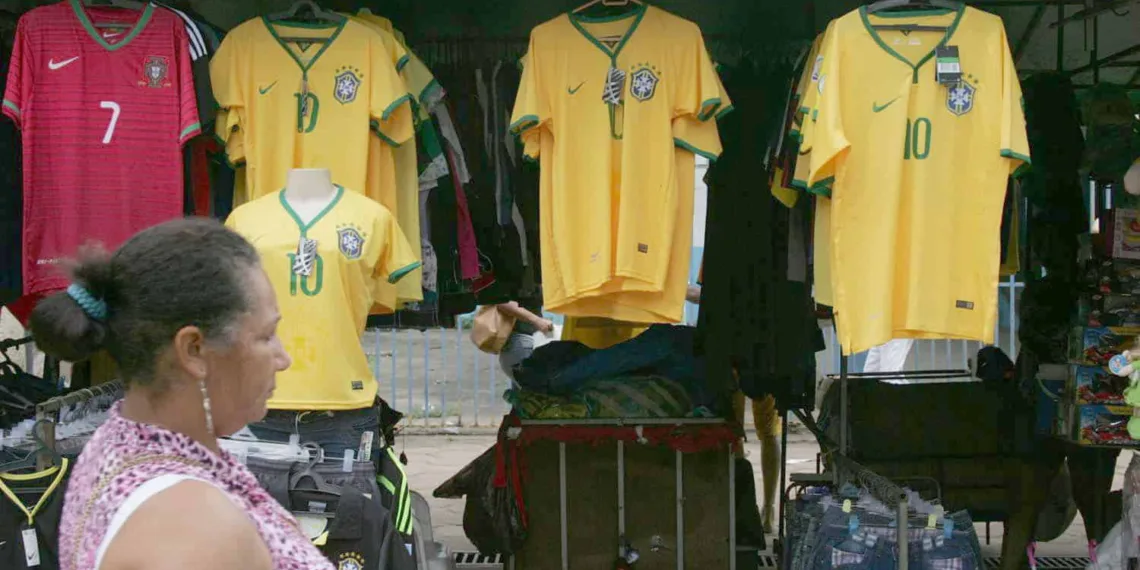 Mercado informal visa lucro com a venda de camisas da seleção brasileira