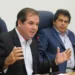 Governador Tião Viana e o presidente do TCe, Valmir Ribeiro, em reunião ontem