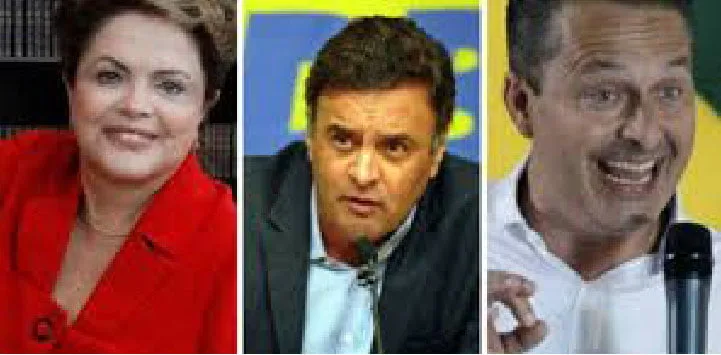 Dilma está bem na frente de Aécio Neves e Eduardo Campos