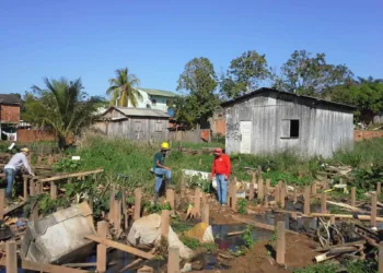 Mais de 105 famílias moravam ao lado de córrego