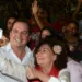 Tião e Perpétua tiraram selfies com trablhadores