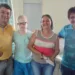 Roberto Duarte Jr. (esq.) com Afonso e líderes locais
