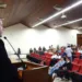 Secretário de Educação, Marco Brandão, fala para recém-empossados ontem