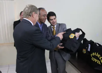 Secretário Emylson Farias com Dirceu Augusto (Iapen) e Graebner (Segurança)