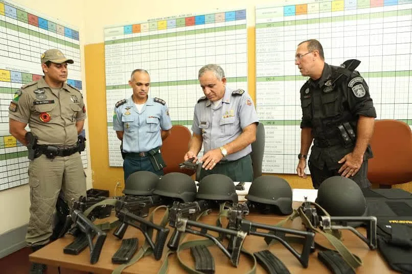Novos armamentos foram doados pelo Ministério da Justiça
