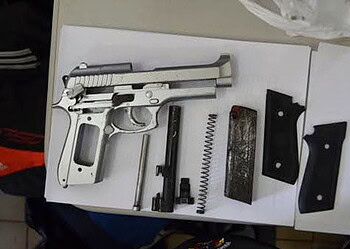 Pistola estava em uma oficina de pintura no bairro Abraão Alab
