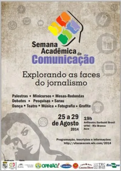 Curso de Jornalismo da Ufac realiza 3ª Semana de Comunicação em agosto