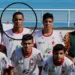 Parte do elenco do time Rio Branco juvenil; em destaque, o meia Careca