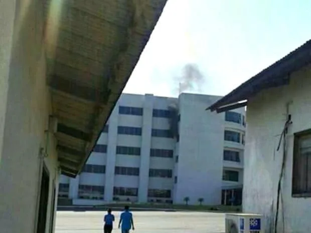 Fumaça se espalhou rapidamente pelo prédio da Uninorte