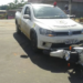 Motociclista teria invadido a contramão, causando o choque com carro da Ciretran