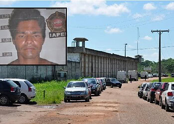 Jarilson Moraes (no destaque) cumpria pena no Francisco de Oliveira Conde