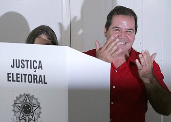 Candidato no momento do voto: otimismo no 2º turno
