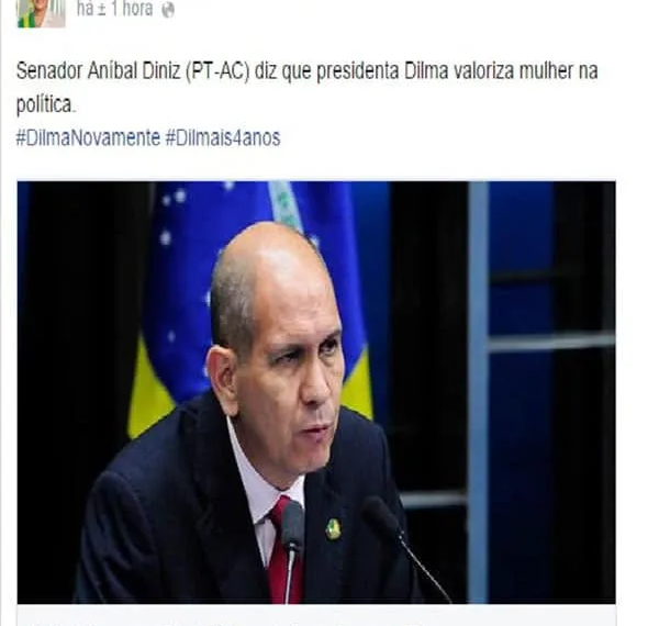 Presidente se referiu ao senador em postagem no Facebook
