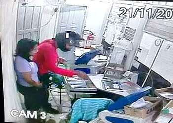 Imagens do circuito interno mostraram toda ação