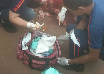 Maria teve de ser atendida às pressas pelo Samu