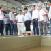 Wellington Dias (ao lado esquerdo do governador) durante visita ao Acre em março deste ano