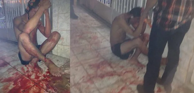 Homem é acorrentado pelo pescoço após tentar roubar