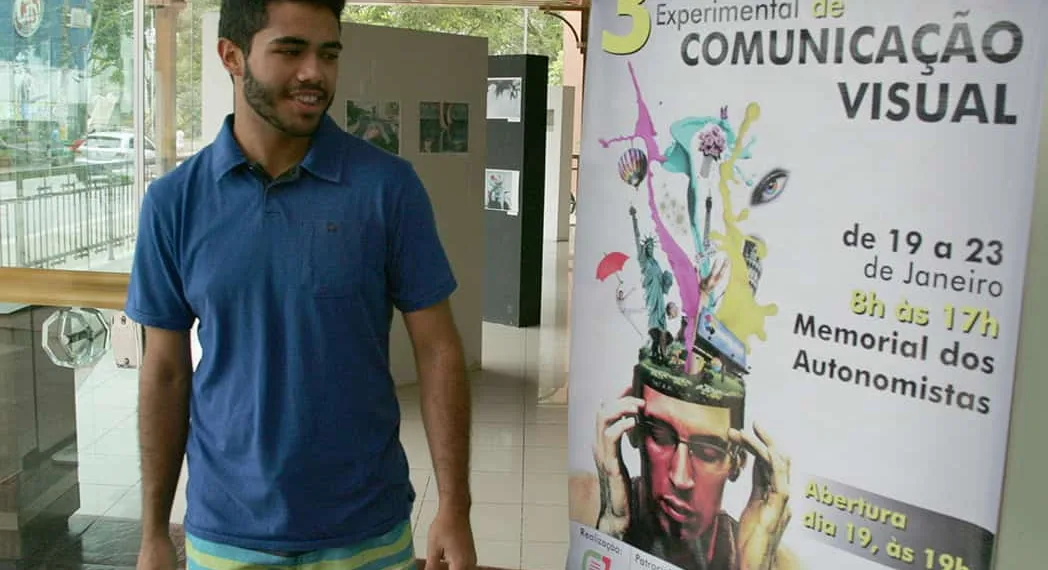 Estudante Daniel Alvez Scarcello afirma que a Mostra 
Experimental de Comunicação valoriza o trabalho acadêmico