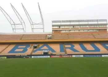 Arena Barueri foi palco do jogo entre Barueri, de São Paulo, e Rio Branco, do Acre