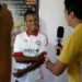 Gessé durante entrevista na apresentação do Santacruzense