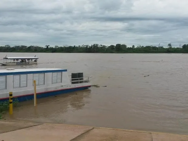 Nível do Rio Mamoré está subindo 4 cm por dia, em Guajará-Mirim/RO