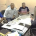 Dirigentes do Rio Branco reunidos com a promotora