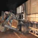 Caminhão ficou destruído pela batida e pelo fogo