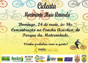 Detran promove cicleata Maio Amarelo no domingo
