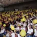 Estudantes participam da abertura das atividades. (Foto: Val Fernandes)