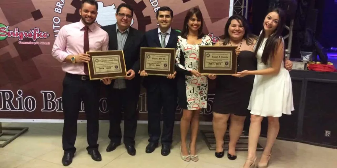 Jornal A GAZETA e Rádio GAZETA FM recebem prêmio IBPP pela liderança em Rio Branco