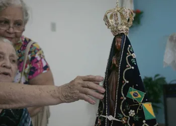 Hospital Santa Juliana recebeu a imagem na tarde de ontem. (Foto: Odair Leal/ A GAZETA)
