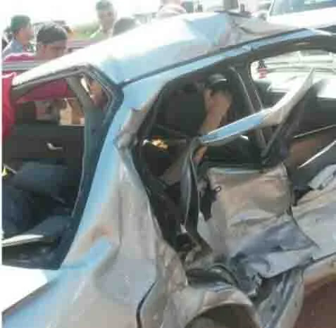 Pastor, esposa e filha estavam no carro no momento do acidente. (Foto: Cedida)