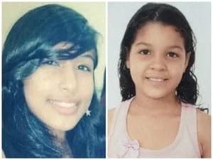 Estefânia (esquerda) morreu no local do acidente; Vitória Lauane Costa (direita) ficou em estado grave