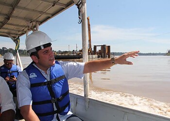Rio Madeira: “Voltarei aqui quantas vezes precisar até que essa ponte seja concluída”, diz Gladson Cameli