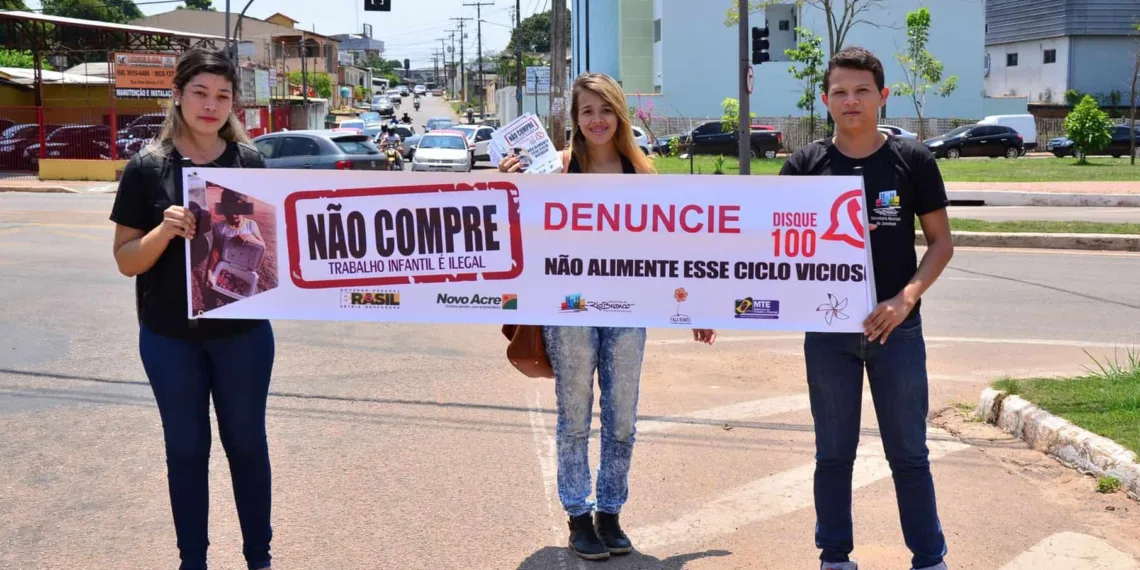 Campanha visa combater a exploração de trabalho infantil na Capital