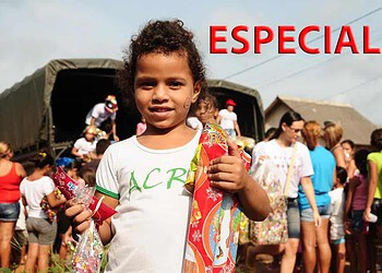 Projeto Criança Feliz leva alegria a bairros carentes no 12 de Outubro 19 Iniciativa leva alegria a milhares de crianças carentes de Rio Branco e Senador Guiomard. (FOTO: CEDIDA)