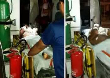 Homem teria pegado terçado e investido contra os policiais