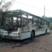 Ônibus incendiado em Epitaciolândia (Foto: Almir Andrade/Arquivo pessoal )