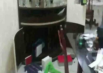 A casa foi revirada durante o assalto na noite da última sexta-feira, 6