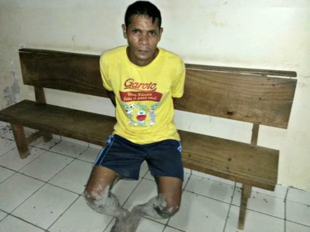 Lucimar Bezerra, de 33 anos, foi preso e encaminhado para a delegacia em Rio Branco (Foto: Divulgação/Polícia Civil)