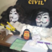 Com máscaras do ‘V’, trio é filmado em invasão a loja em Rio Branco