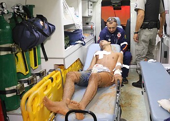 Assaltante é baleado durante perseguição com polícia