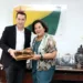 Ministra do STJ Eliana Calmon visita presidente da Aleac, Ney Amorim