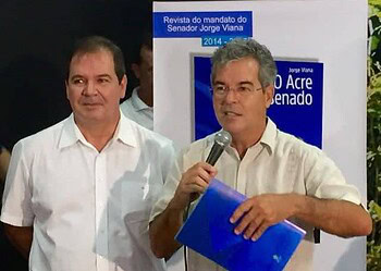 Jorge Viana recebeu o apoio do governador Tião Viana