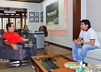 Agenda foi para tratar da inauguração de mais um pavilhão. (Foto: Gleilson Miranda/Secom)