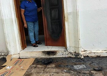 Padre Massimo Lombardi lamentou o ato de vandalismo. (Foto: Padre Massimo Lombradi)