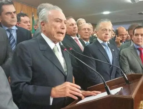 Temer fez primeiro discurso como presidente interino ontem. (Foto: Divulgação)