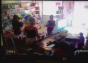 Imagens da câmera de segurança flagraram o momento