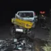 Incêndio em vegetação à margem de estrada causa acidente fatal